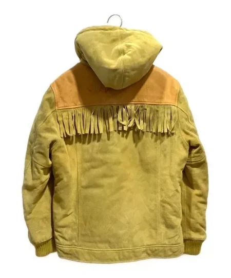Schott Cowsplit Military Fringe Parka Hooded Jacket.