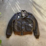 Schott Rare A-2 Vintage Brown Leather Hand Painted Jacket