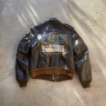 Schott Rare A-2 Vintage Brown Leather Hand Painted Jacket