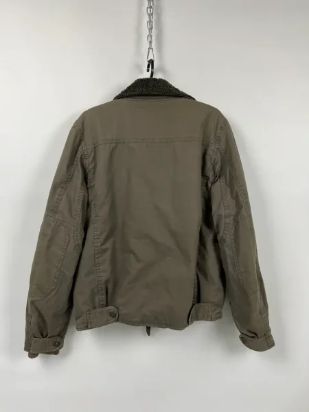 Schott Vintage 90s Sheepskin B-3 Grey Jacket.