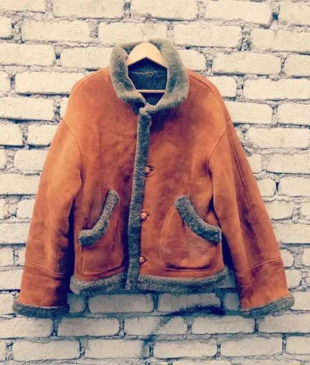 Steals Via Nouvo Pelle B-3 Brown Shearling Jacket