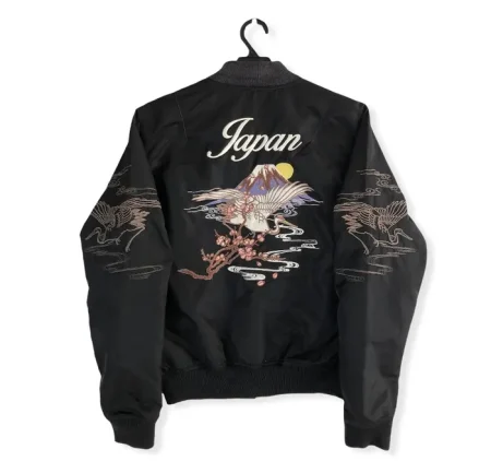 Sukajan Embroidered Ma-1 Black Bomber Jacket
