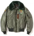 The Real Mccoys B-15 D Grey Bomber Flight Jacket