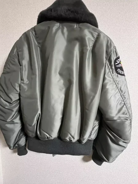 The Real Mccoys B-15 D Grey Bomber Flight Jacket.