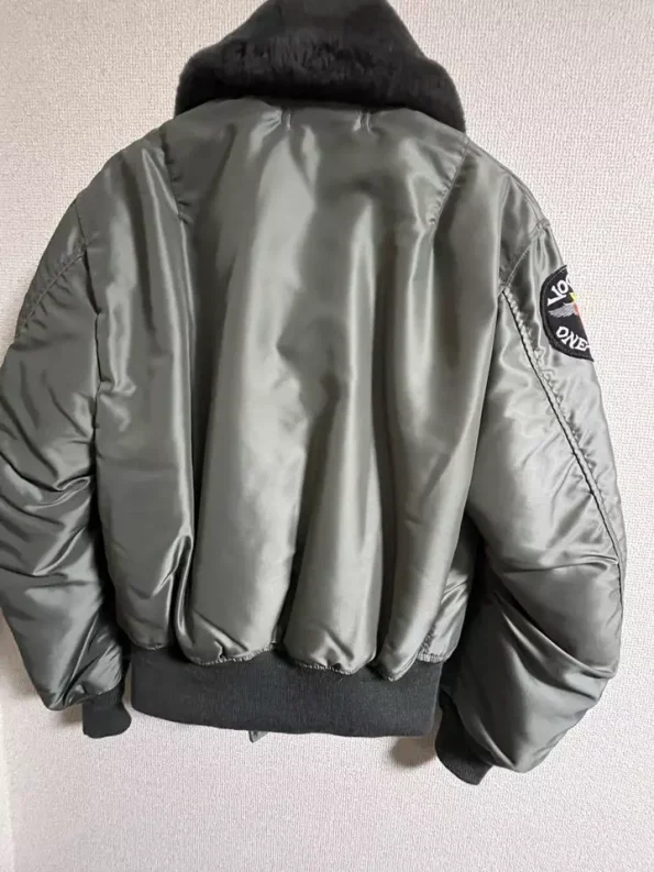 The Real Mccoys B-15 D Grey Bomber Flight Jacket.