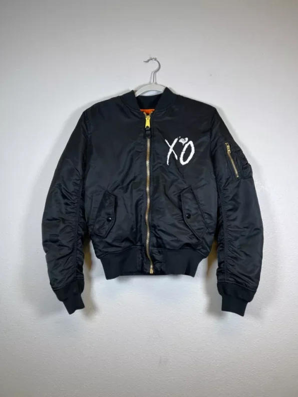 The Weeknd XO Starboy Ma-1 Bomber Alpha Industries Black Jacket.
