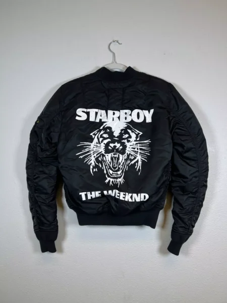 The Weeknd XO Starboy Ma-1 Bomber Alpha Industries Black Jacket