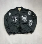 Understar Punk Kiss Rock Ma-1 Black Bomber Flyers Jacket