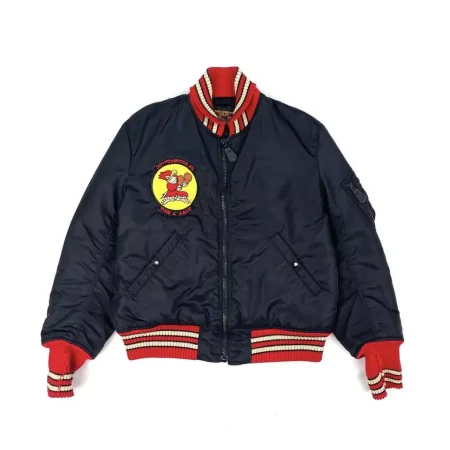 United Carr By Buzz Rickson's Ma-1 Black Bomber Flight Jacket