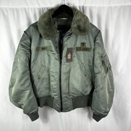 Vietnam War B-15 Army Green Flight Bomber Jacket