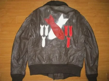 Vintage Brill Bros. G-1 Flight Brown Leather Jacket