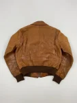 Vintage Distressed A-2 Flyers Light Brown Leather Jacket