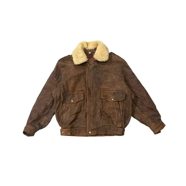 Vintage G-2 Brown Sherpa Collar Leather Jacket