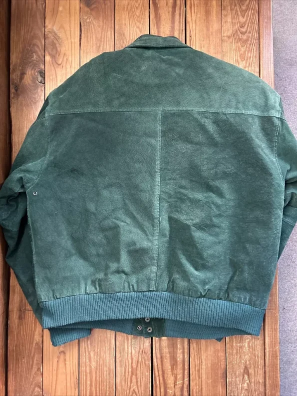 Vintage Green Suede A-2 Bomber Jacket.