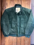 Vintage Green Suede A-2 Bomber Jacket
