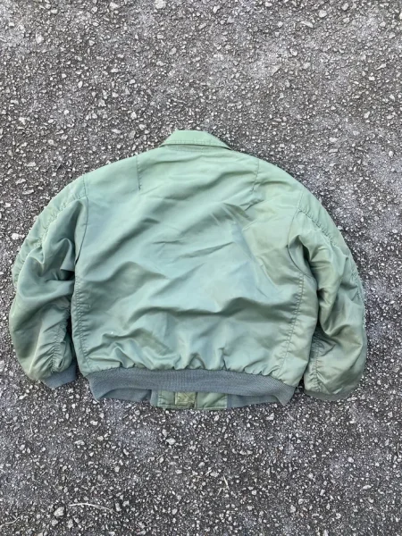 Vintage Maverick Top Gun Bomber Military Green Jacket.