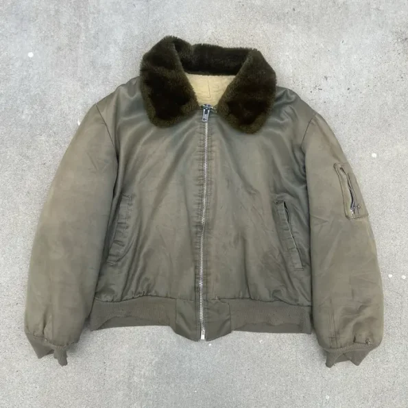 Vintage Military B-15 Green Aviator Jacket