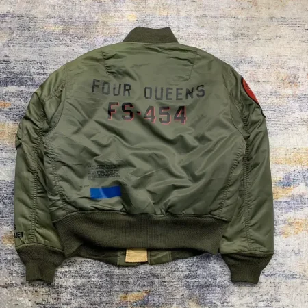Vintage Rare Avirex Four Queens Ma-1 Bomber Jacket.