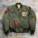 Vintage Rare Avirex Four Queens Ma-1 Bomber Jacket