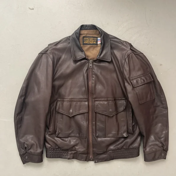 Vintage Schott Usn G-8 Leather Bomber Flight Military Jacket