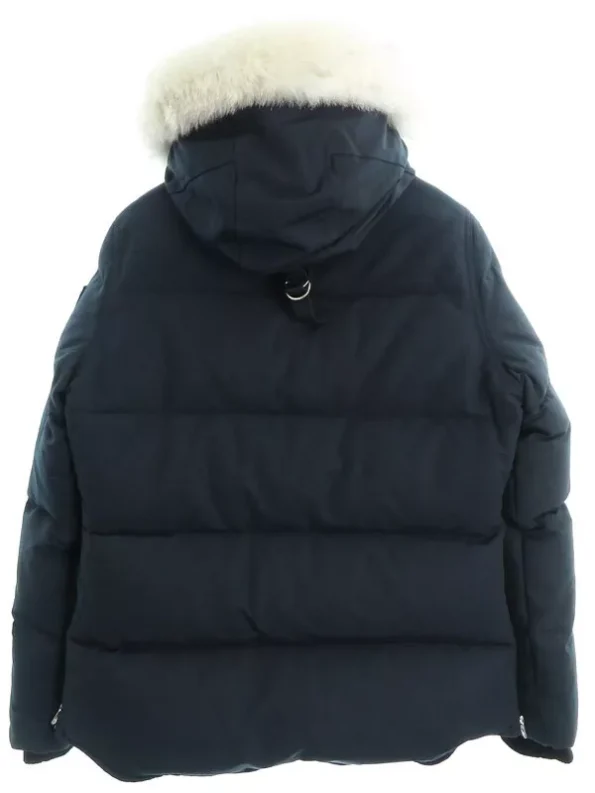 Women's Moose Knuckles Navy Blue Parka Military Jacket.