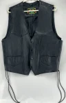 Airbrush Shelby Cobra Black Leather Vest