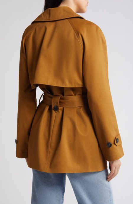 Avec Les Filles Relaxed Belted Twill Trench Coat.