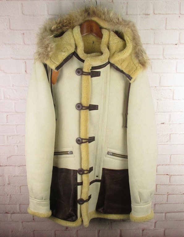 Avirex B-7 Mouton Sheepskin Leather Flight Jacket
