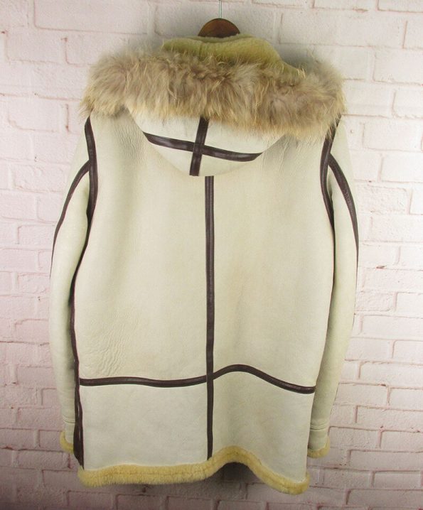 Avirex B-7 Mouton Sheepskin Leather Flight Jacket.