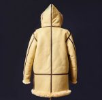 B-7 Sheepskin Leather Hooded Bomber Jacket