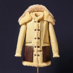 B-7 Sheepskin Leather Hooded Bomber Jacket