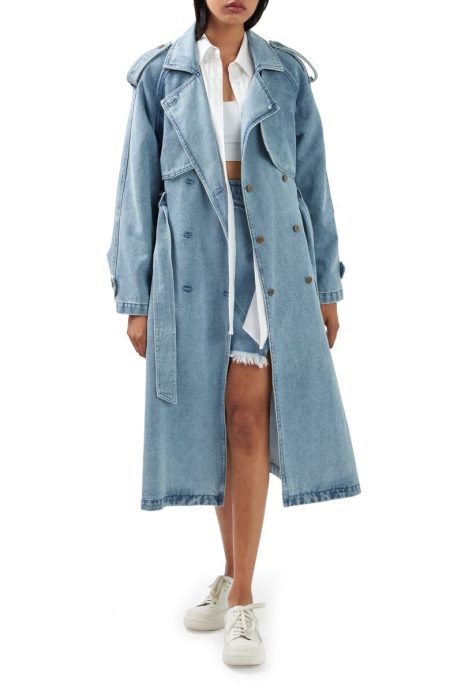 Belle And Bloom Wild Skies Denim Trench Coat