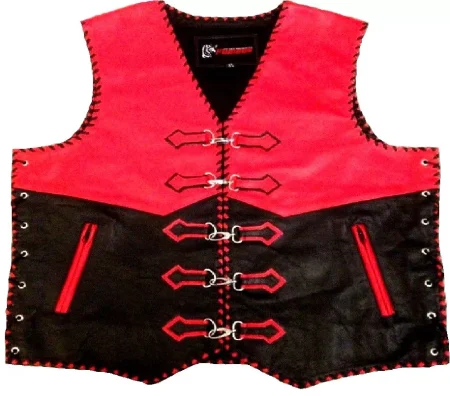 Buckle Ride Touring Braided Biker Leather Vest