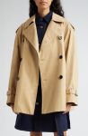 Burberry Belted Short Cotton Trench Coat