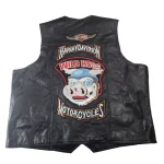 Harley Davidson Wild Hogs Motorcycle Black Leather Biker Vest