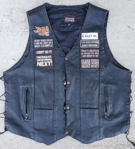 Harley-davidson Desert Storm Vet Leather Vest.
