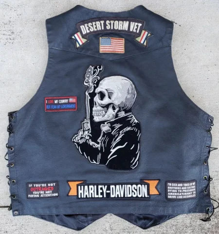 Harley-davidson Desert Storm Vet Leather Vest