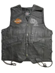 Harley-davidson Men's Biker Cafe Racer Cowhide Leather Vest