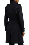 Lauren Ralph Lauren Belted Water Resistant Double Breasted Navy Trench Coat