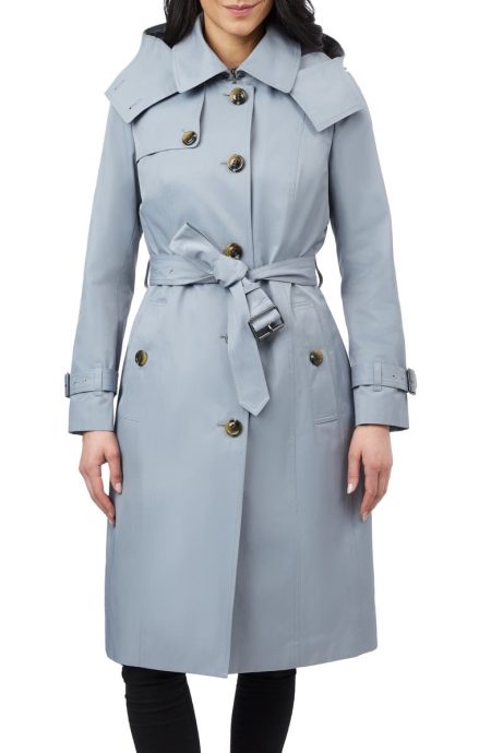 London Fog Water Resistant Belted Trench Coat With Removable Liner