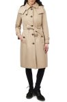 London Fog Water Resistant Belted Trench Stone Coat With Removable Liner