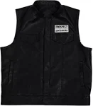 Mayans Mc Men’s Black Biker Leather Vest