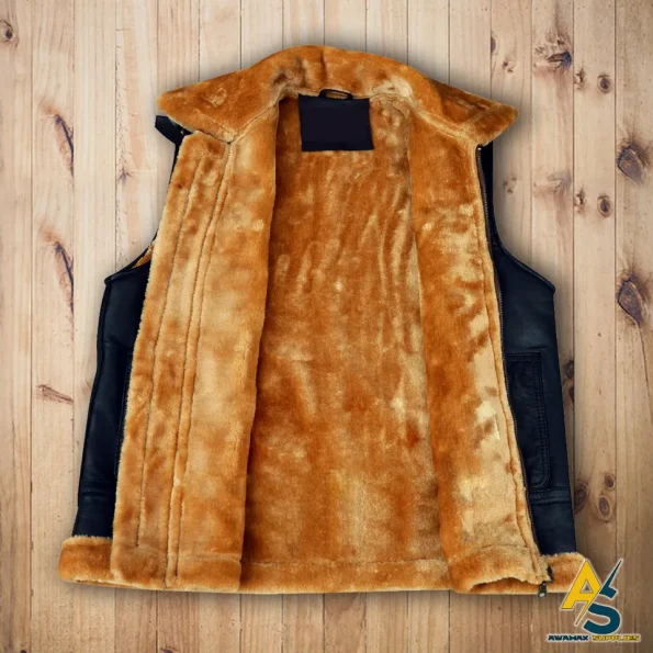 Men's Aviator Raf B3 Real Shearling Flying Vest