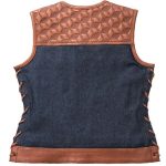NEW MFG First Womans Blue Label Club Style Leather Vest