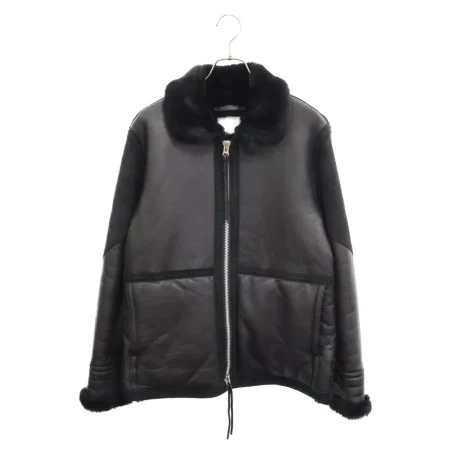 Neighborhood B-3 Black Shearling Bomber Flight Jacket