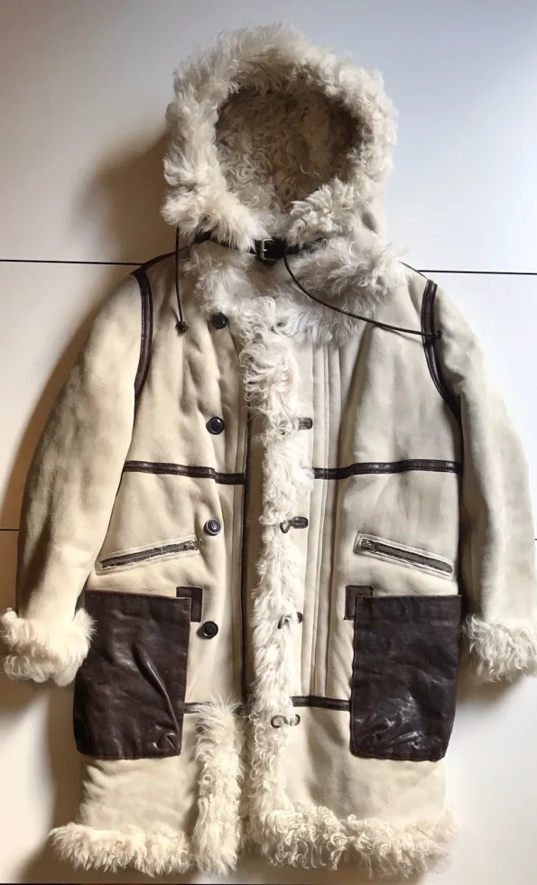 Ralph Lauren Denim B-7 Mouton Sheepskin Leather Flight Jacket