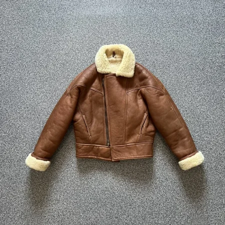 Schott B-3 Military Brown Leather Flight Bomber Jacket