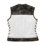Scout White And Black Leather Vest