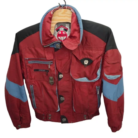 Spyder Entrant G-2 Ski Snow Red Silver Full Zip Colorful Vintage Jacket