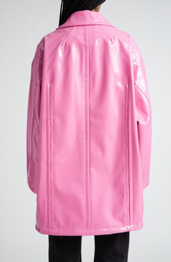 Stand Studio Maxxy Faux Patent Leather Raincoat.